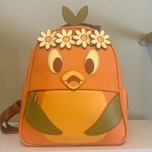 Loungefly Disney Parks Orange Bird Epcot Flower & Garden Festival Mini Backpack